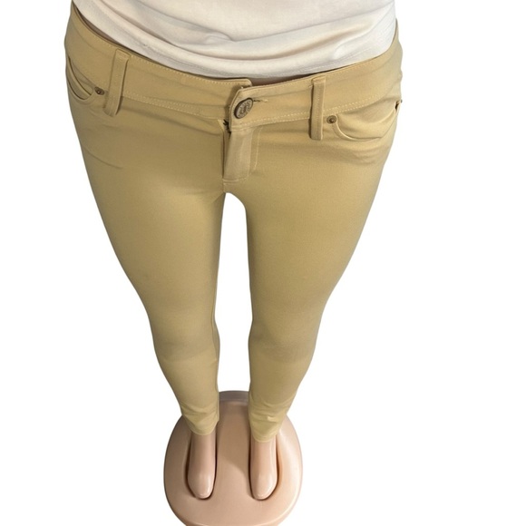 Lilly Pulitzer Worth Skinny Jeans Beige Tan Mid Rise Stretch - Picture 3 of 10